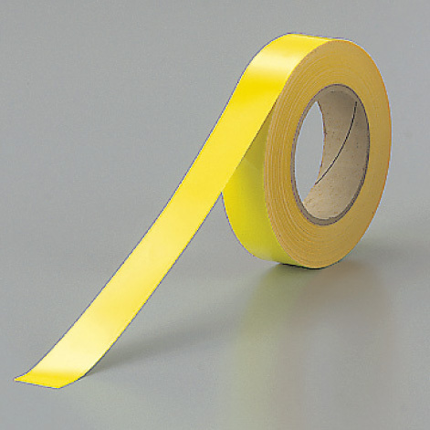 蛍光テープ (セパ付) 黄 30mm幅×20m巻 (863-16)