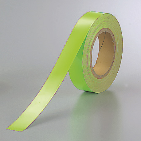 蛍光テープ (セパ付) 緑 30mm幅×20m巻 (863-17)