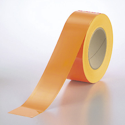蛍光テープ (セパ付) オレンジ 50mm幅×20m巻 (863-21)