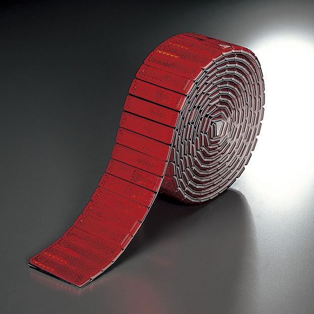 反射レフテープ (セパ付) レッド 50mm幅×2.5m巻 (866-03) レッド (866-03)