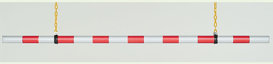 高さ制限バー (赤・白) ABS 樹脂 54φ×1.9m (866-27B)