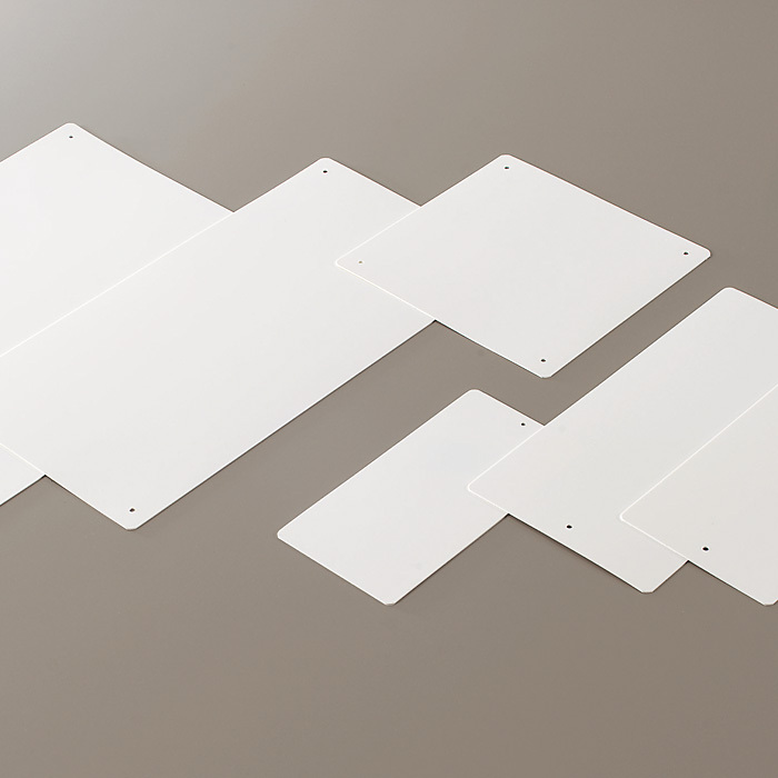 エコユニボード (再生PPボード) 白無地 60×100×2.0/4mmΦ上部穴2 (10枚1組) (886-33)