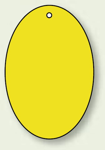 無地板 楕円型 黄 60×40 5枚1組 (886-47)