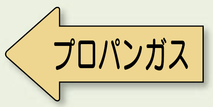 JIS配管識別方向ステッカー 左向き フロンガス 中 10枚1組 (AS-33-2M)