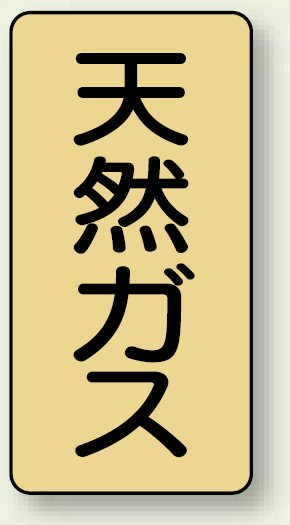 JIS配管識別ステッカー 縦型 天然ガス 大 10枚1組 (AST-4-19L)