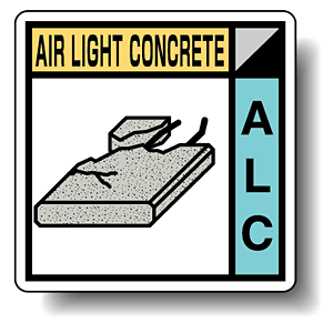 建築業協会統一標識 軽量気泡コンクリート 300角 ステッカー (KK-320)