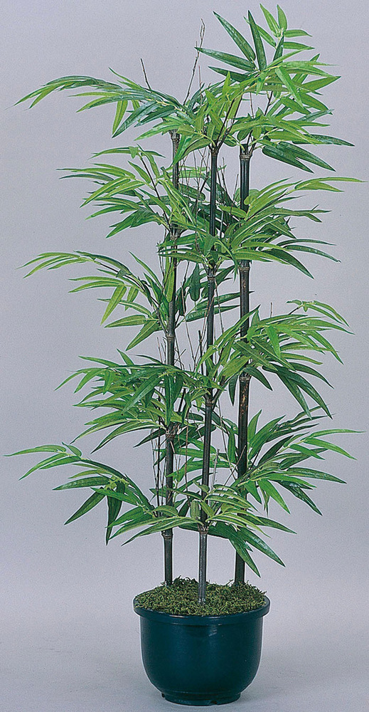 光触媒 人工観葉植物 黒竹 1.0(幹:天然黒竹) (高さ100cm)