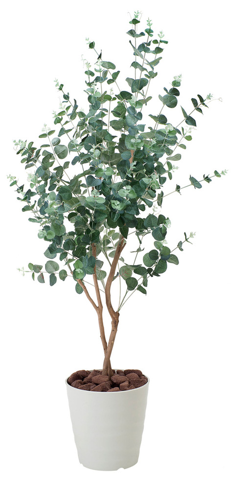 【送料無料】ユーカリ1.25 (人工観葉植物) 高さ125cm 光触媒機能付 (370A180)