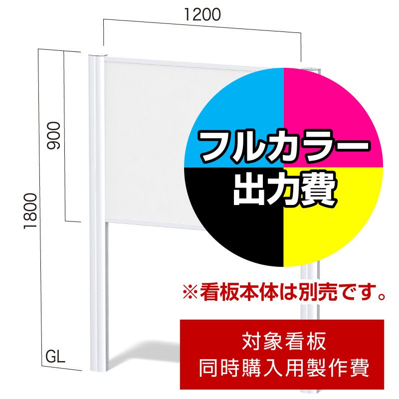 フリーダム FDC-5用印刷制作費 IJ出力＋UVマットラミネート加工込 【片面印刷】 ※看板本体別売※取付施工費含まず