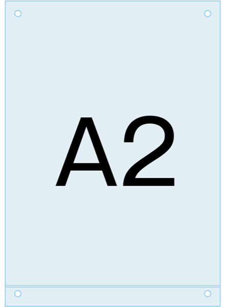 アンダーバー付アクリル板 (マグネジ看板用オプションパーツ) A2 (PSMNAC-A2)