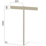 1本脚方向サイン インフォメックス GY-2T (2面パネル水平) ブラウン