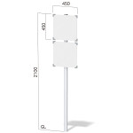 アルミ支柱プレート看板 インフォメックス NECOタイプ 450角×2面 片面 (NECO-4)