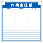 安全掲示板 (木製) 用 パネルのみ 表示内容: (K) 作業主任者 (314-20)
