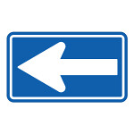 道路用標識（仮設用）矢印　←　青 (395-421)