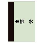 配管識別シート（横管用） ←排水 中(700×250) (412-43)