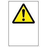 JIS規格安全標識 ステッカー 450×300 注意マークのみ1 (802-542A)