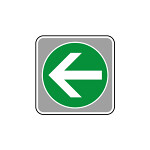 フロアカーペット用標識 矢印 小 緑 (819-585)