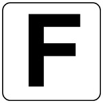 アルファベットステッカー(小)5枚入 F (845-80F)