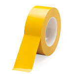 クリーンルーム用防じんラインテープ (強粘着・セパ無) 幅50mm×50m巻 カラー:黄 (864-19A)