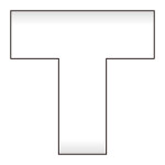 床貼ラインプロ 2枚1組 T型 白 (864-406)
