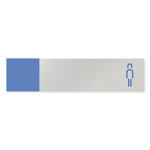 デザイナールームプレート　バイカラー 男子トイレ２ アルミ板 W250×H60 (AL-2560-HB-NT1-0204)