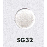 表示プレートH 透明ガラス衝突防止プレート 丸型 素材:ステンレスヘアーライン (SG-32)