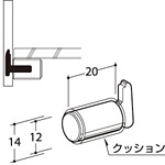 ELSC-12 ガラス棚板用 EL柱ダボ12 (54436***)