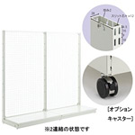 スチール什器W1200H1500 ネット片面S白 (54984-3W)
