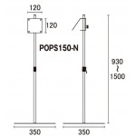 ポップスタンド スライドポール式 展示タイプ:傾斜展示タイプ (POPS150-N)【在庫限り】