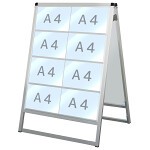 バリウスカードケーススタンド看板 A4横×8枚 (両面・計16枚) (VACCSK-A4Y16R)