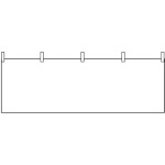 白無地 販促横幕 W1800×H600mm  (1524)