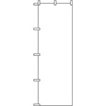 のぼり旗 無地 白 (2454)