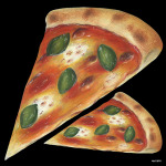 デコシール ピザ マルゲリータ サイズ:ミニ W100×H100 (62020)