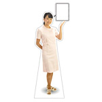 等身大パネル 女性制服(白衣着用)-A モデル野原奈々 ポーズ:右向き (62419)