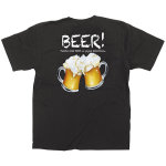 黒Tシャツ ビール サイズ:XL (64155)