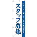 (新)のぼり旗 スタッフ募集(白) (GNB-2716)