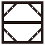 300×600mm明治山型標識用 連結掲示用スチール枠 スライドアングル KHY-2SA 610×605mm (55200)