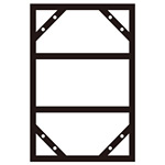 300×600mm明治山型標識用 連結掲示用スチール枠 スライドアングル KHY-3SA 912×605mm (55300)