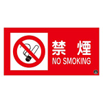 消防標識板 消防サイン標識 250×500×1mm 表示:禁煙 (059101)