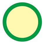 避難誘導標識 床用標識 蓄光ステッカー 40mm丸 10枚1組 (069004)