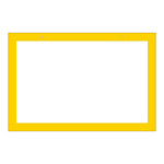 区画標識 文字無 300×450×2mm 仕様:黄枠 (143203)