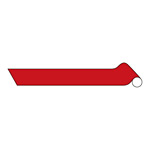 配管識別アルミテープ 赤 サイズ: (中) 100mm幅×2m巻 (186501)