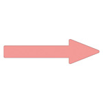 配管識別方向表示 蛍光エンビステッカー 蛍光赤矢印 10枚1組 サイズ:25×200×55×65mm (193115)