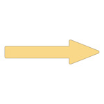 配管識別方向表示アルミステッカー薄い黄矢印 10枚1組 サイズ:20×150×40×53mm (193262)