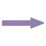 配管識別方向表示アルミステッカー灰紫矢印 10枚1組 サイズ:20×150×40×53mm (193270)