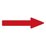 配管識別方向表示アルミステッカー 赤矢印 10枚1組 サイズ:15×100×30×40mm (193343)