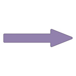 配管識別方向表示アルミステッカー灰紫矢印 10枚1組 サイズ:15×100×30×40mm (193371)