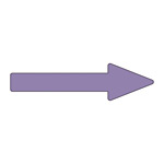 配管識別方向表示アルミステッカー灰紫矢印 10枚1組 サイズ:10×70×20×25mm (193472)