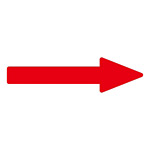 配管識別方向表示エンビステッカー 赤矢印 10枚1組 サイズ:20×150×40×53mm (193682)