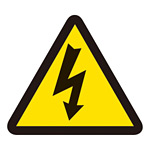 PL警告表示 (簡易タイプ) ステッカー 10枚1組 電気危険「高電圧危険」「感電注意」 サイズ:中 (202005)